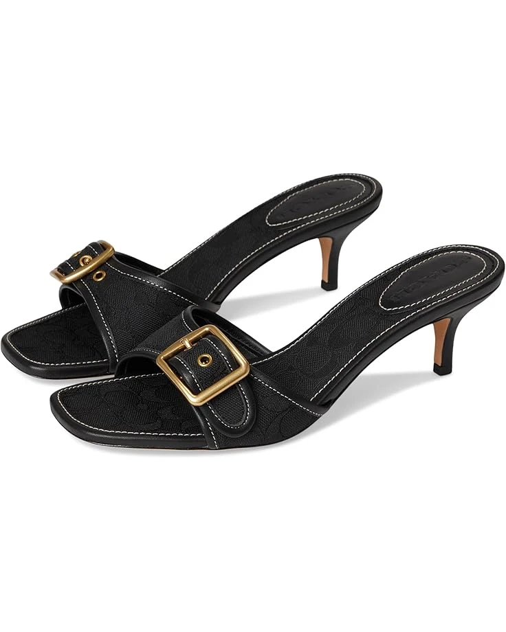 COACH Margot Sandals In Signature Textile Jacquard | Heels 3 COACH Margot Sandals In Signature Textile Jacquard | Heels