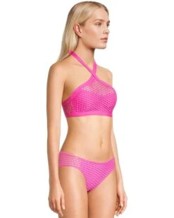 BECCA Castaway Kaia Textured High Neck Top | Swimwear -Shoe Vogue Shop 7198Yk7K TL. AC SR736920