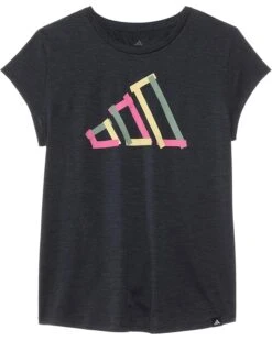 adidas Kids Cap Sleeve Melange Tee (Big Kid) | Shirts & Tops