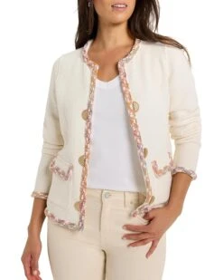 NIC+ZOE Mix Trim Knit Jacket | Coats & Outerwear