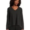 Eileen Fisher V Neck Long Sleeve Tee | Shirts & Tops -Shoe Vogue Shop 71C R1ycpYL. AC SR736920