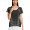 L.L.Bean Soft Stretch Supima Tee Scoopneck Short-Sleeve Stripe | Shirts & Tops -Shoe Vogue Shop 71KIsby4X8L. AC SR736920