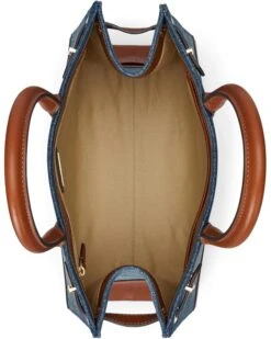 Lauren Ralph Lauren Leather-trim Denim Medium Devyn Tote Bag | Handbags -Shoe Vogue Shop 71KKazFEBRL. AC SR736920