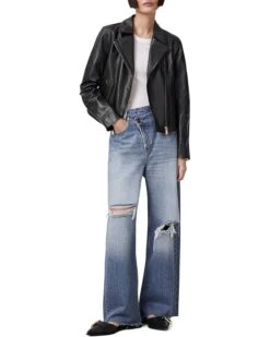 AllSaints Vela Biker | Coats & Outerwear -Shoe Vogue Shop 71M6kfwz6LL. AC SR736920