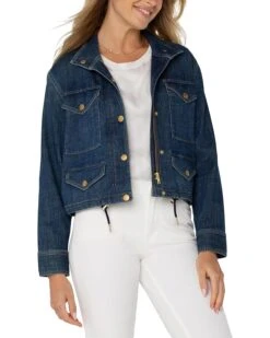 Liverpool Los Angeles Cropped Cargo Jacket | Coats & Outerwear