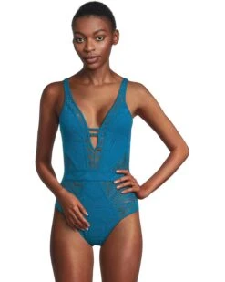 BECCA Color Play Crochet Plunge One Piece | Swimwear -Shoe Vogue Shop 71NagUYJ8aL. AC SR736920