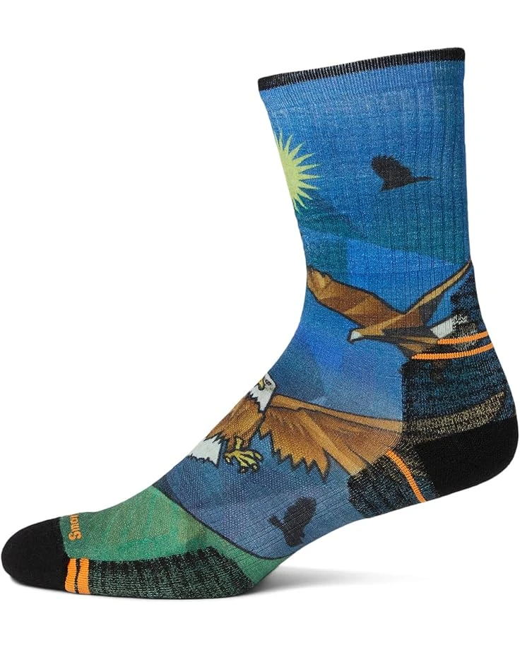 Smartwool Hike Targeted Cushion Eagle Print Crew Socks 3 Smartwool Hike Targeted Cushion Eagle Print Crew Socks