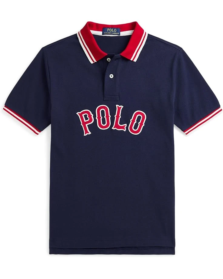 Polo Ralph Lauren Kids Baseball-Logo Cotton Mesh Polo Shirt (Big Kid) | Shirts & Tops 3 Polo Ralph Lauren Kids Baseball-Logo Cotton Mesh Polo Shirt (Big Kid) | Shirts & Tops