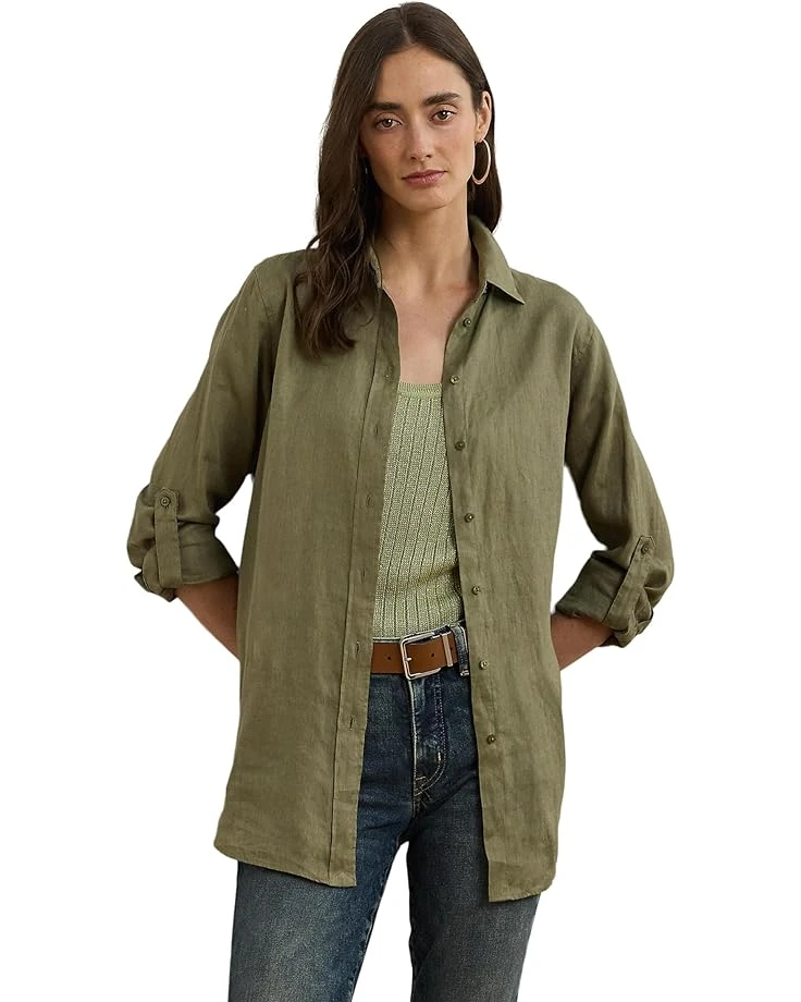 Lauren Ralph Lauren Relaxed Fit Linen Shirt | Shirts & Tops 7 Lauren Ralph Lauren Relaxed Fit Linen Shirt | Shirts & Tops - Image 5