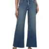 KUT from the Kloth Meg High-Rise Fab Ab Wide Leg Raw Hem in Long Inseam | Jeans