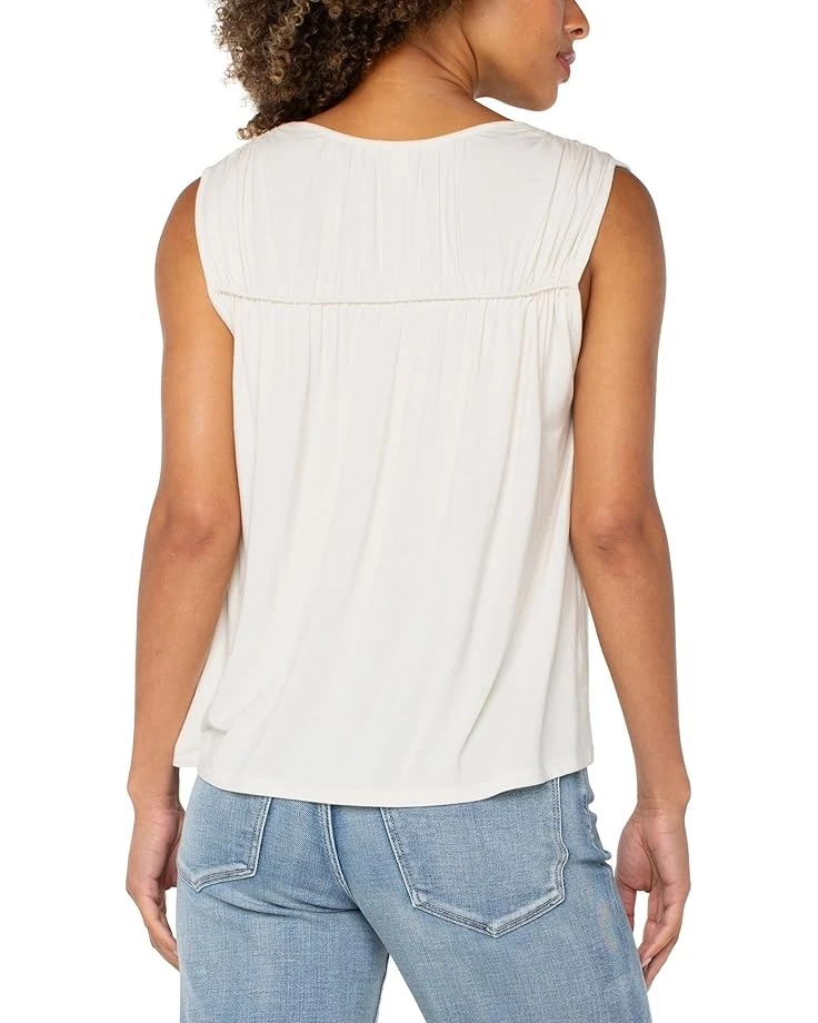 Liverpool Los Angeles Sleeveless Shirred Detail Knit Top | Shirts & Tops 4 Liverpool Los Angeles Sleeveless Shirred Detail Knit Top | Shirts & Tops - Image 2