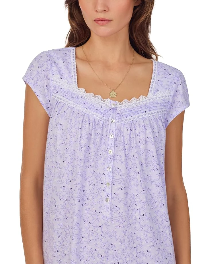 Eileen West Cotton Knit Cap Sleeve Gown | Sleepwear 5 Eileen West Cotton Knit Cap Sleeve Gown | Sleepwear - Image 3