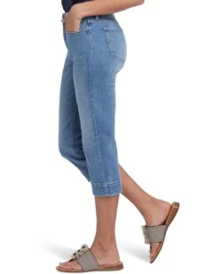 NYDJ Marilyn Crop With Double-Button Jeans in Barcelona Breeze -Shoe Vogue Shop 71YfSdOYXBL. AC SR736920