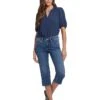 NYDJ Petite Marilyn Crop Side Button Placket Jeans in Valencia Surf -Shoe Vogue Shop 71YyApfk5dL. AC SR736920