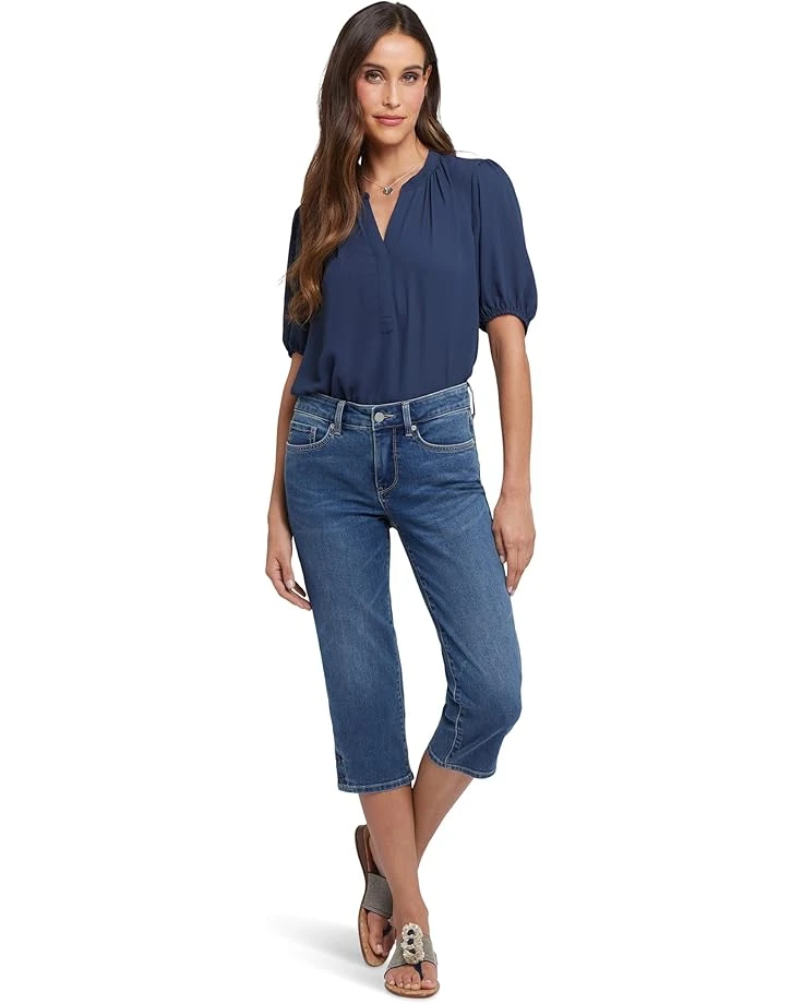 NYDJ Petite Marilyn Crop Side Button Placket Jeans in Valencia Surf 3 NYDJ Petite Marilyn Crop Side Button Placket Jeans in Valencia Surf