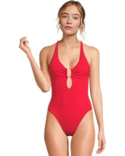 BECCA Modern Edge Rib Ariyah Buckle One Piece | Swimwear 11 BECCA Modern Edge Rib Ariyah Buckle One Piece | Swimwear -Shoe Vogue Shop 71aoahfY3EL. AC SR736920