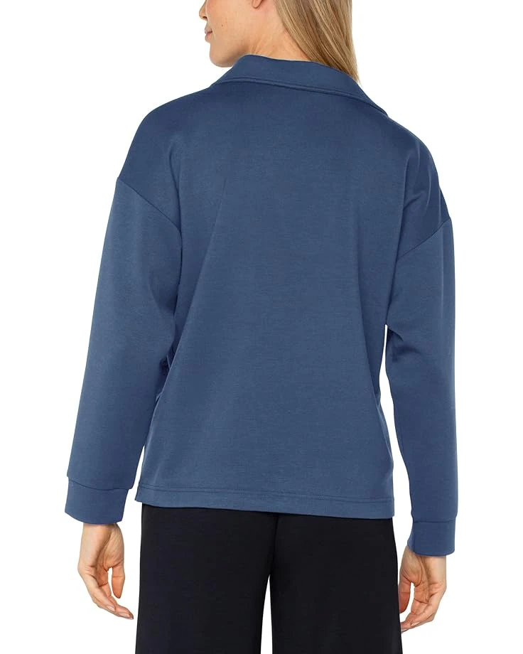 Liverpool Los Angeles Plush Comfort Knit V-Neck Popover With Collar | Shirts & Tops 4 Liverpool Los Angeles Plush Comfort Knit V-Neck Popover With Collar | Shirts & Tops - Image 2