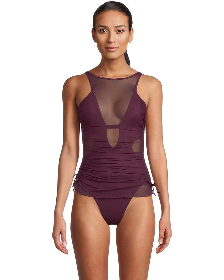 BECCA Muse Macie High Neck Mesh Overlay One Piece | Swimwear 3 BECCA Muse Macie High Neck Mesh Overlay One Piece | Swimwear