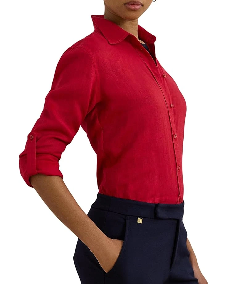 Lauren Ralph Lauren Relaxed Fit Linen Shirt | Shirts & Tops 5 Lauren Ralph Lauren Relaxed Fit Linen Shirt | Shirts & Tops - Image 3