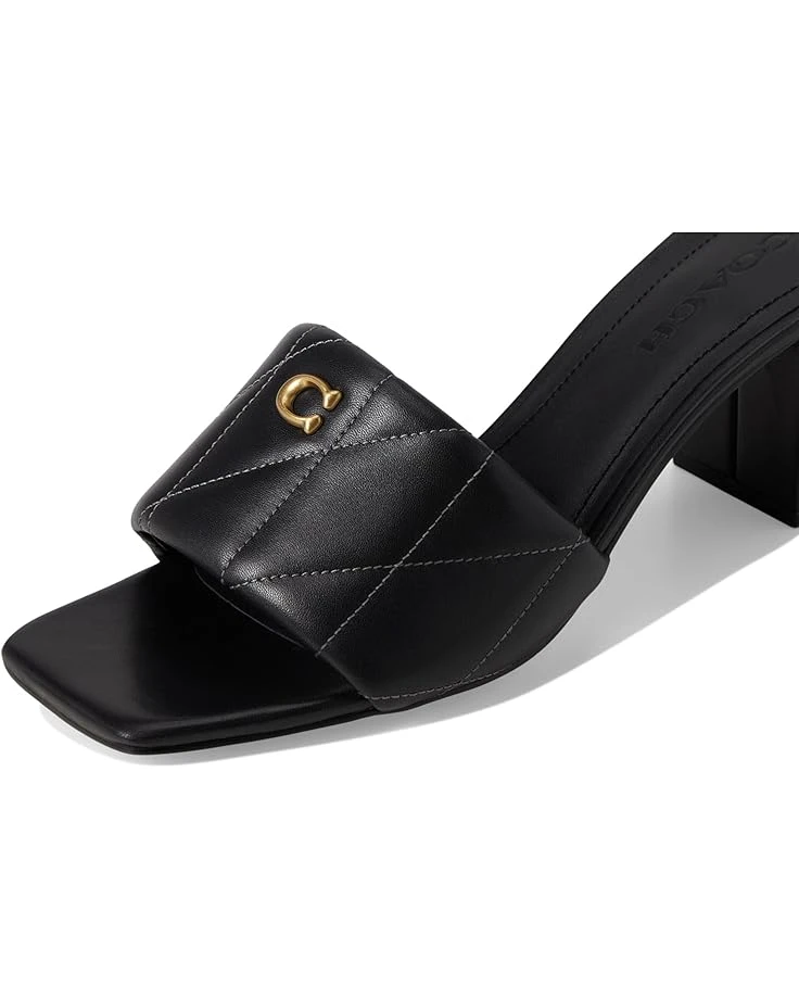 COACH Holly Block Heel Sandals with Quilting | Heels 8 COACH Holly Block Heel Sandals with Quilting | Heels - Image 6