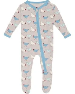 Kickee Pants Kids Print Footie with 2 Way Zipper (Infant) | Baby One Pieces -Shoe Vogue Shop 71gRhEaurHL. AC SR736920