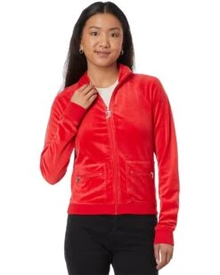 Juicy Couture Heritage Mock Neck Track Jacket with Back Graphic | Hoodies & Sweatshirts