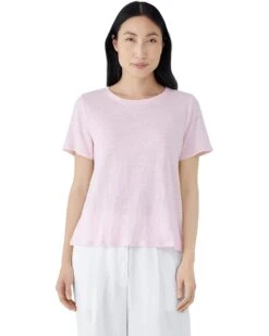 Eileen Fisher Crew Neck Short Sleeve Tee | Shirts & Tops -Shoe Vogue Shop 71hRgViW6tL. AC SR736920