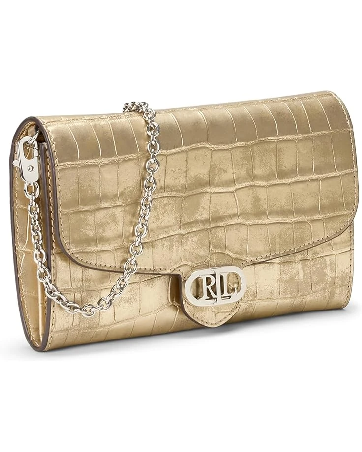 Lauren Ralph Lauren Metallic Embossed Medium Adair Crossbody | Handbags 3 Lauren Ralph Lauren Metallic Embossed Medium Adair Crossbody | Handbags