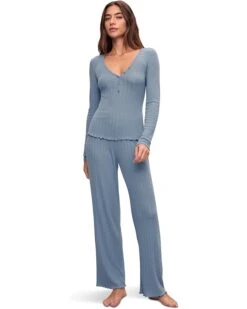 Eberjey Pointelle V-Neck Henley | Sleepwear -Shoe Vogue Shop 71j1QMDJ1XL. AC SR736920