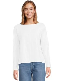 Lilla P Drop Shoulder Seamed Boatneck | Shirts & Tops -Shoe Vogue Shop 71kENK4WB1L. AC SR736920