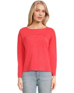 Lilla P Drop Shoulder Seamed Boatneck | Shirts & Tops -Shoe Vogue Shop 71kMb9H34CL. AC SR736920