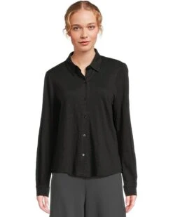 Eileen Fisher Classic Collar Shirt | Shirts & Tops -Shoe Vogue Shop 71kU14WounL. AC SR736920