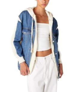 Blank NYC Sweater And Denim Trucker Jacket | Coats & Outerwear