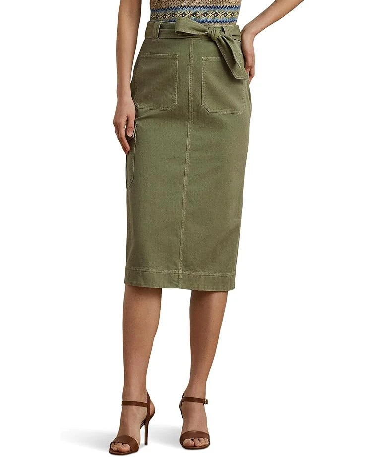 Lauren Ralph Lauren Belted Cotton Twill Pencil Skirt | Skirts 3 Lauren Ralph Lauren Belted Cotton Twill Pencil Skirt | Skirts