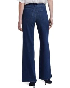 NYDJ Teresa Wide Leg Side Placket Jeans in Ibiza Blues -Shoe Vogue Shop 71lPo61X7 L. AC SR736920