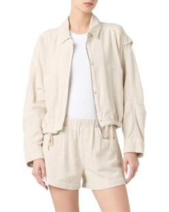 Blank NYC Oyster Bar Linen Utility Jacket | Coats & Outerwear