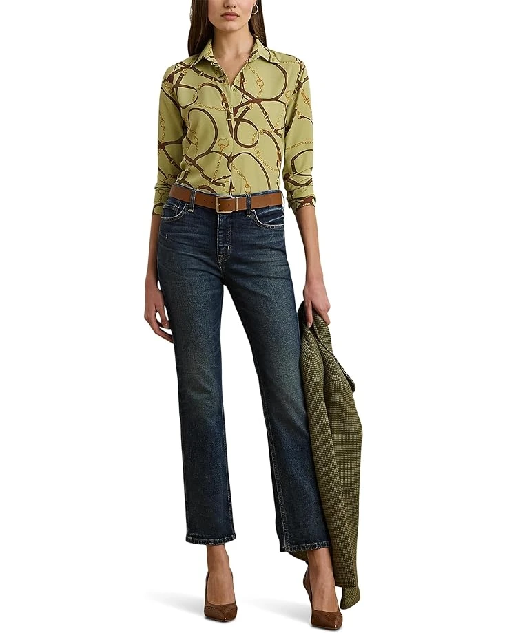 Lauren Ralph Lauren Classic Fit Belting-Print Crepe Shirt | Shirts & Tops 6 Lauren Ralph Lauren Classic Fit Belting-Print Crepe Shirt | Shirts & Tops - Image 4