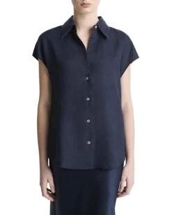 Vince Cap Sleeve Button Down Blouse | Shirts & Tops -Shoe Vogue Shop 71of42AoNwL. AC SR736920