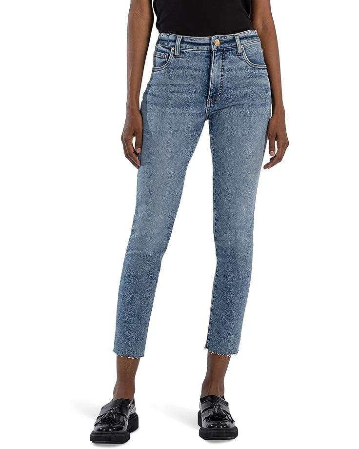 KUT from the Kloth Reese High Rise Fab Ab Ankle Straight Raw Hem | Jeans 7 KUT from the Kloth Reese High Rise Fab Ab Ankle Straight Raw Hem | Jeans - Image 5