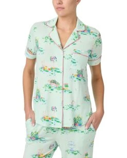 Kate Spade New York Short Sleeve Cropped PJ Set | Sleepwear 12 Kate Spade New York Short Sleeve Cropped PJ Set | Sleepwear -Shoe Vogue Shop 71qkyg1J9 L. AC SR736920