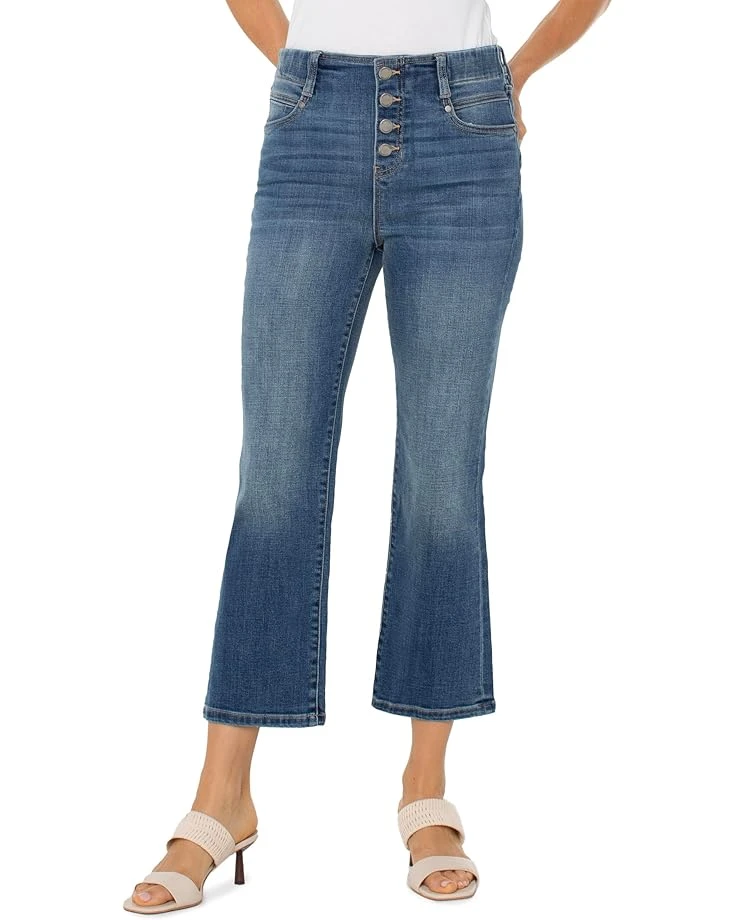 Liverpool Los Angeles Gia Pull On Crop Flare With Exposed Button Jean 25in Inseam | Jeans 3 Liverpool Los Angeles Gia Pull On Crop Flare With Exposed Button Jean 25in Inseam | Jeans