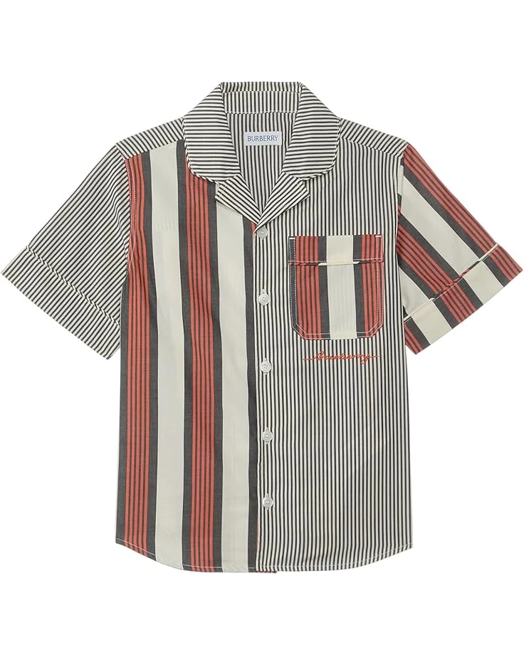 Burberry Kids Xanadu Striped Short Sleeve Shirt (Toddler/Little Kid/Big Kid) | Shirts & Tops 3 Burberry Kids Xanadu Striped Short Sleeve Shirt (Toddler/Little Kid/Big Kid) | Shirts & Tops