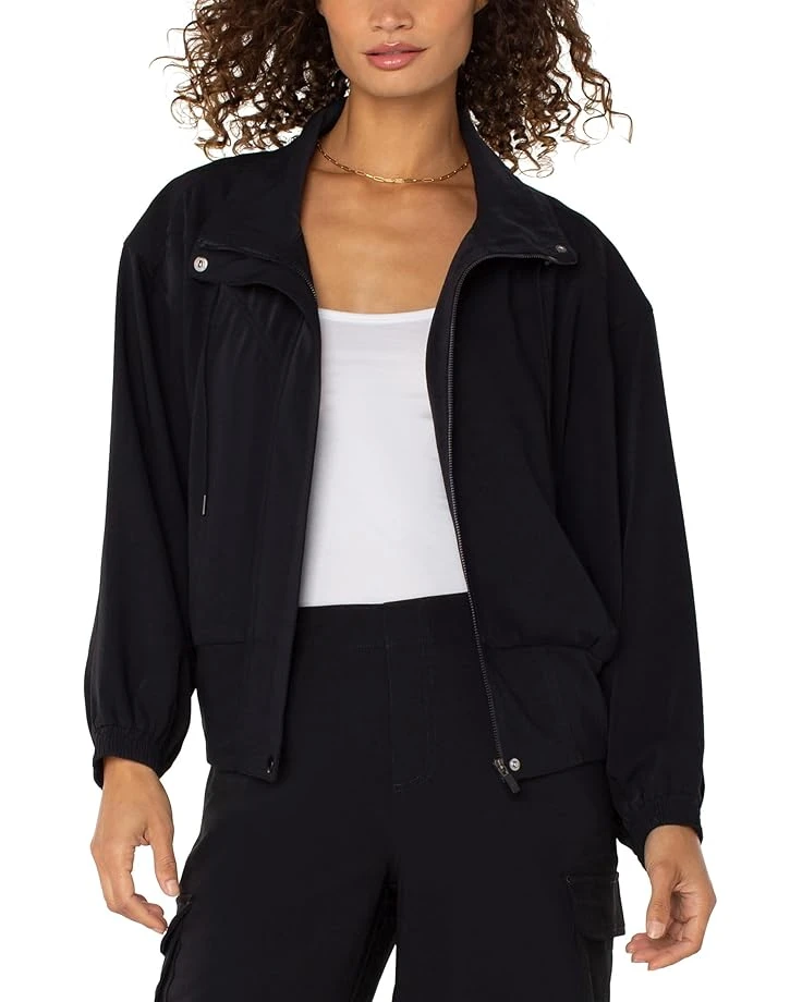 Liverpool Los Angeles Zip Up Dolman Sleeve Matte Sateen Jacket | Coats & Outerwear 3 Liverpool Los Angeles Zip Up Dolman Sleeve Matte Sateen Jacket | Coats & Outerwear