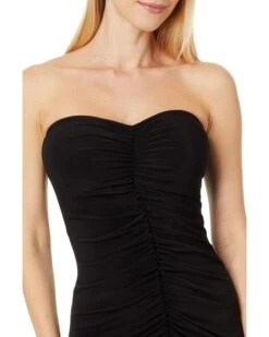 Norma Kamali Strapless Shirred Front Dress To Knee | Dresses -Shoe Vogue Shop 71xn5lbIZqL. AC SR736920