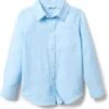 Janie and Jack Linen Roll-Up Shirt (Toddler/Little Kid/Big Kid) | Shirts & Tops