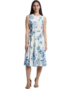 Calvin Klein Sleeveless Floral Fit And Flare | Dresses