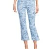Elliott Lauren Elastic Waist, Pull On Printed Pants With Faux Welt Pockets