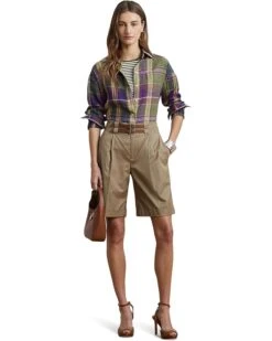 Lauren Ralph Lauren Relaxed Fit Plaid Linen Shirt | Shirts & Tops -Shoe Vogue Shop 71zARzKtqVL. AC SR736920