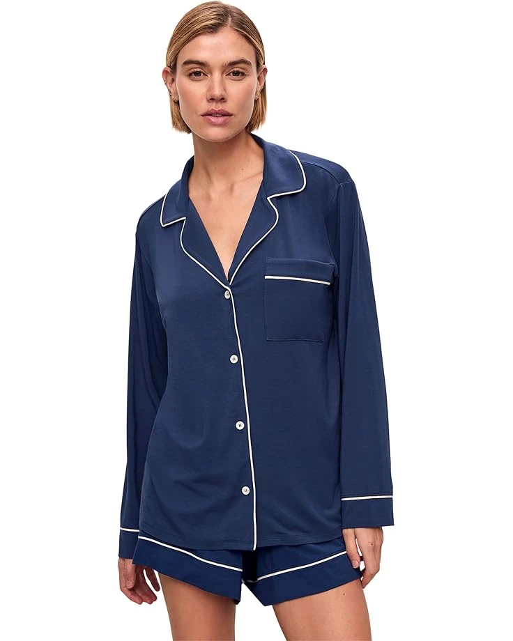 Eberjey Gisele Long Sleeve Top & Short PJ Set | Sleepwear 3 Eberjey Gisele Long Sleeve Top & Short PJ Set | Sleepwear