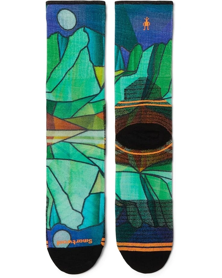Smartwool Hike Targeted Cushion Mirror Mountain Print Crew Socks 4 Smartwool Hike Targeted Cushion Mirror Mountain Print Crew Socks - Image 2